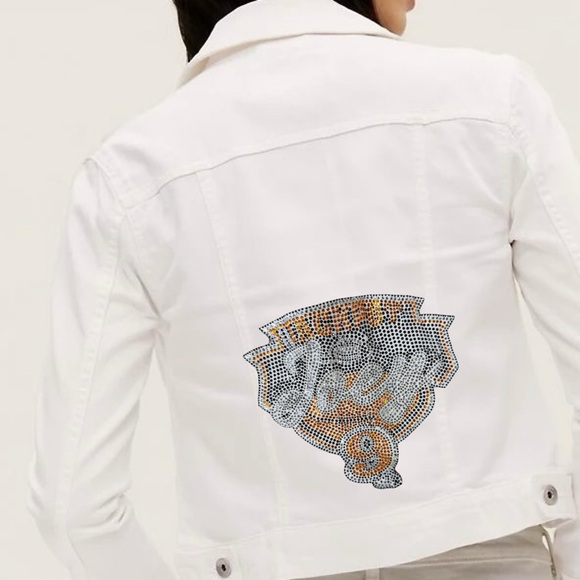 Joe Burrow Cincinnati Bengals White Bedazzled Jean Jacket - Picture 1 of 7